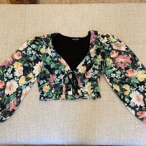 For love & lemons size medium crop top blouse
